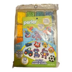PERLER (17605) Assorted Fuse Beads Kit with Storage Tray and Pattern Book (NEW)